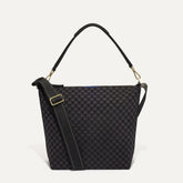 PLP |The Mini Zip Bucket in Black Sand shown from the front.