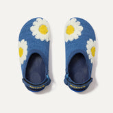 The Kids Clog in Indigo Daisy shown from the top.