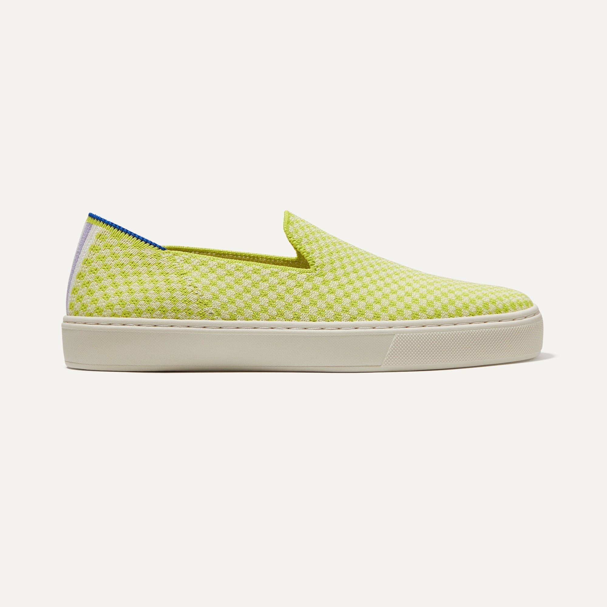 The Original Slip On Sneaker in Electric Check  shown from the side. 