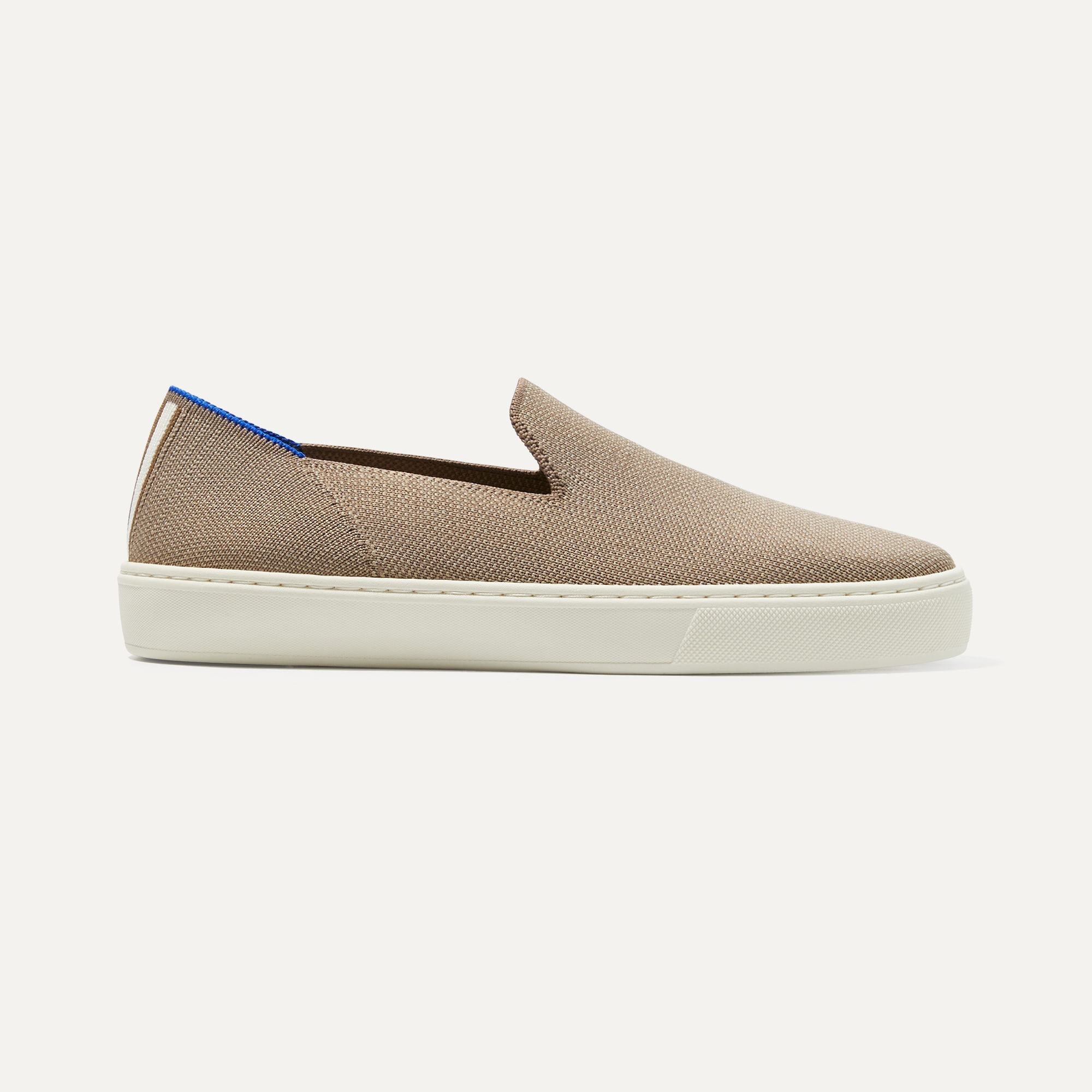 side | The Sneaker in Latte shown from the side.