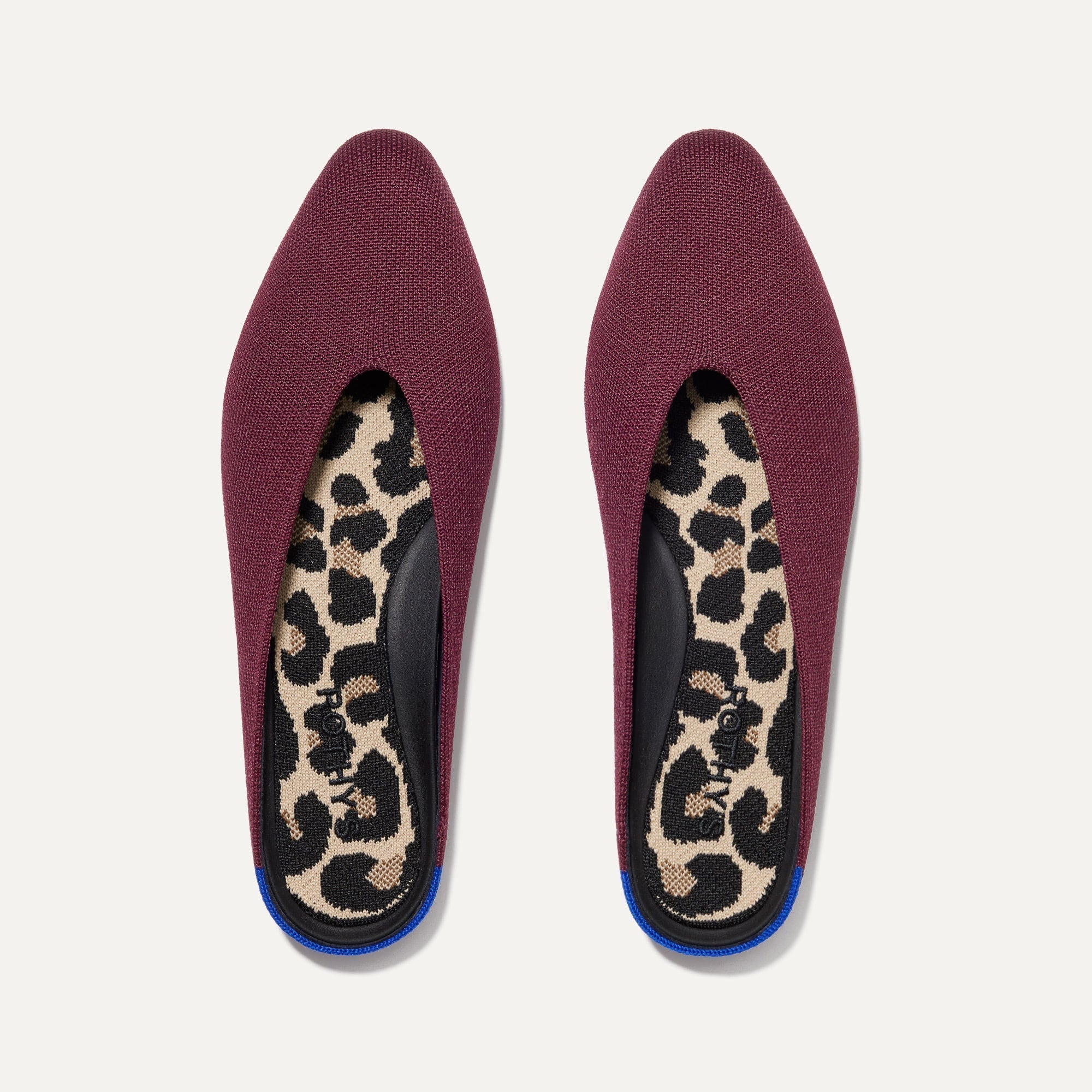 The Almond Demi in Black Cherry shown from the top. 