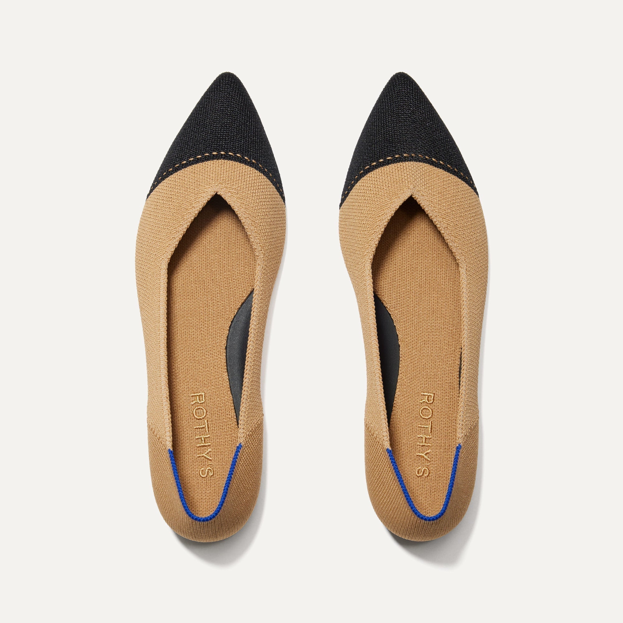 The Point II in Camel Captoe shown from the top.