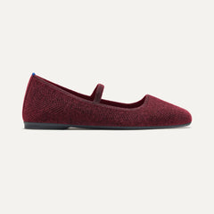 side | The Max Square Mary Jane in ReVelvet™ Syrah shown from the side.