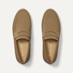 The Ravello Penny Loafer in Morel shown from the top. 