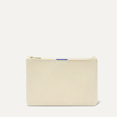 PDP |The Convertible Clutch in Love Bird Open-Knit, shown from the front.