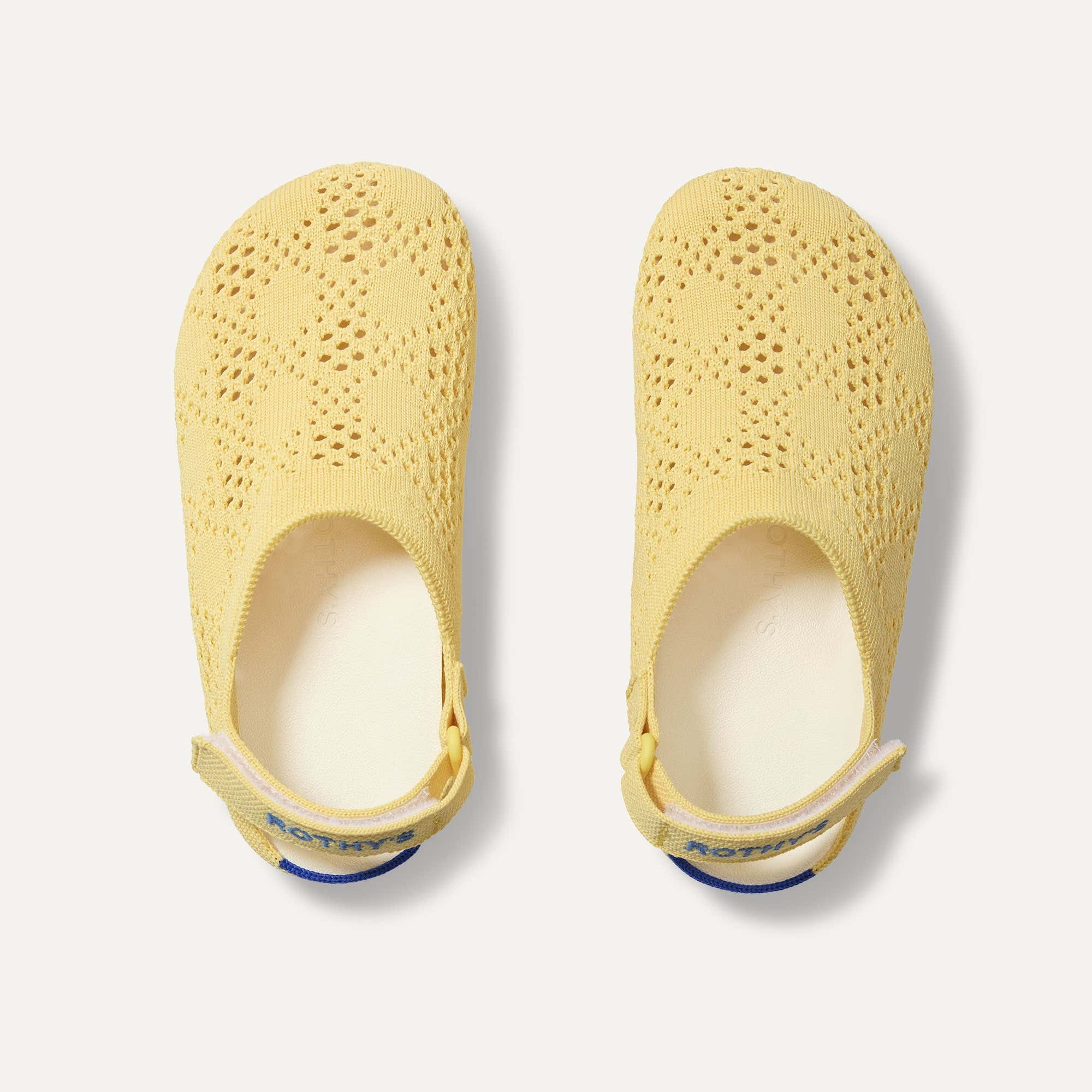 The Kids Clog in Sunny Crochet shown from the top. 