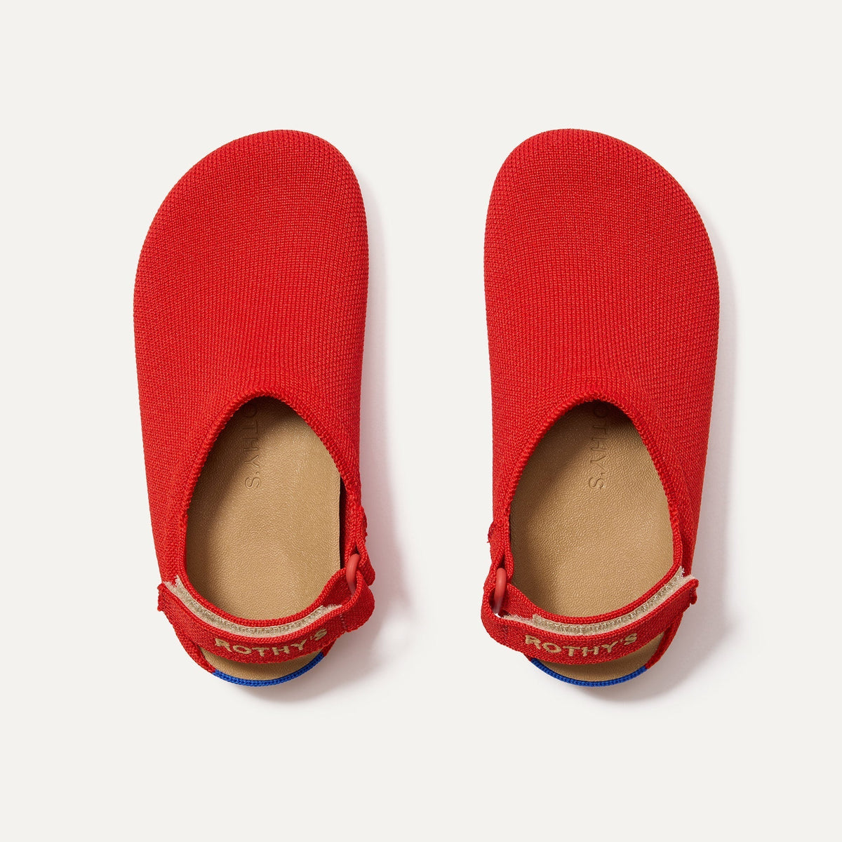 The Kids Clog in Firetruck Red shown from the top. 