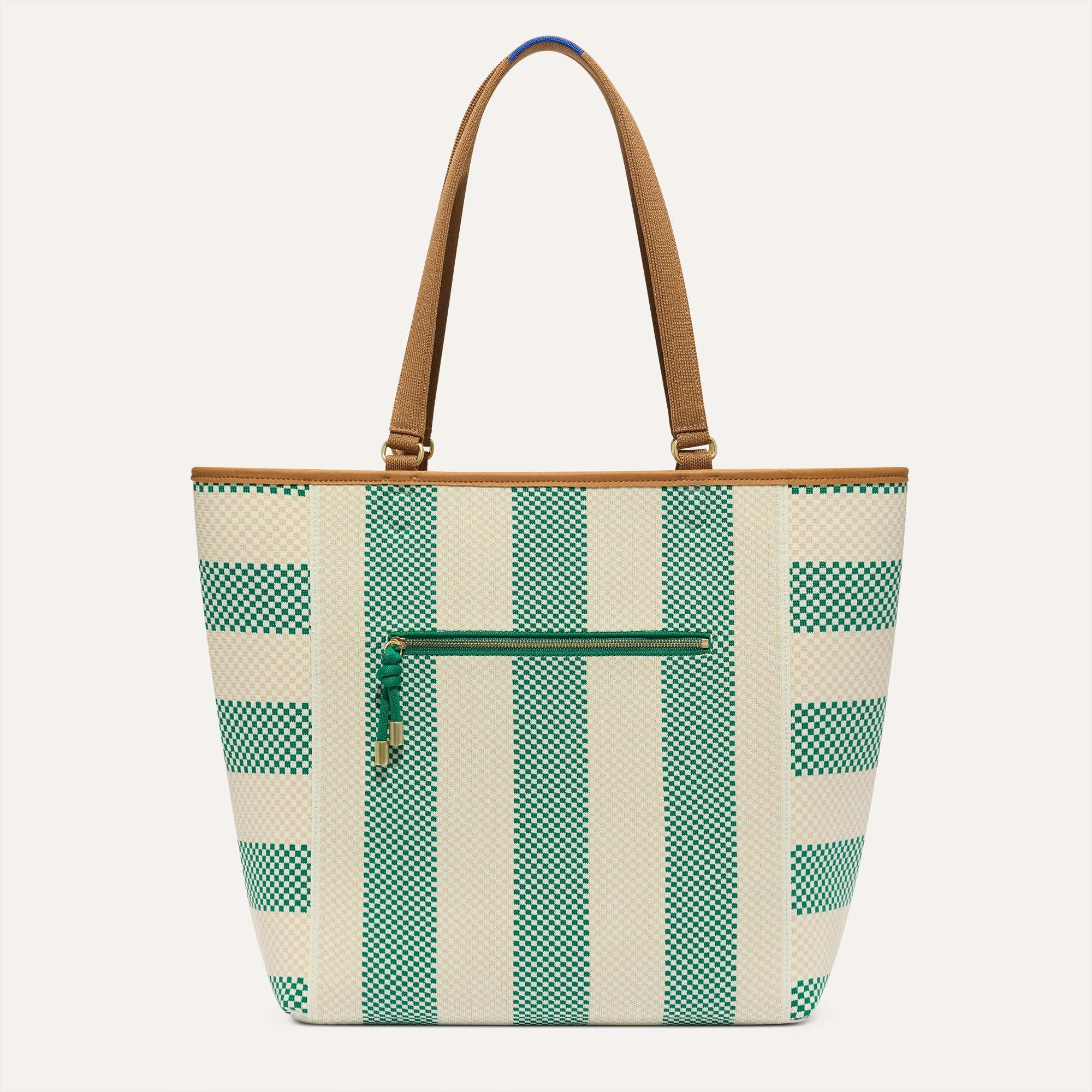 PLP |The Two-Way Tote in Ivy shown from the front.