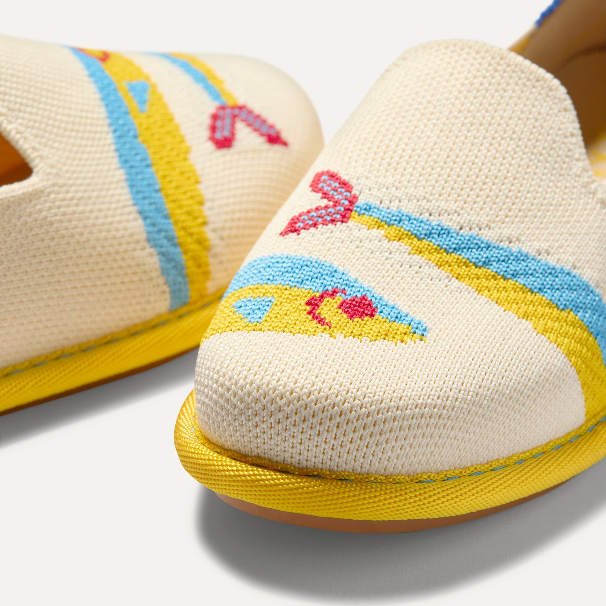 The Mini Loafer in Silly Sardine view with detailing of the front of the shoe.