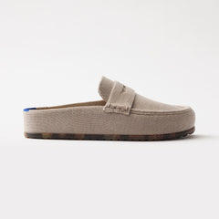 side | The Penny Clog in Dove shown from the side.